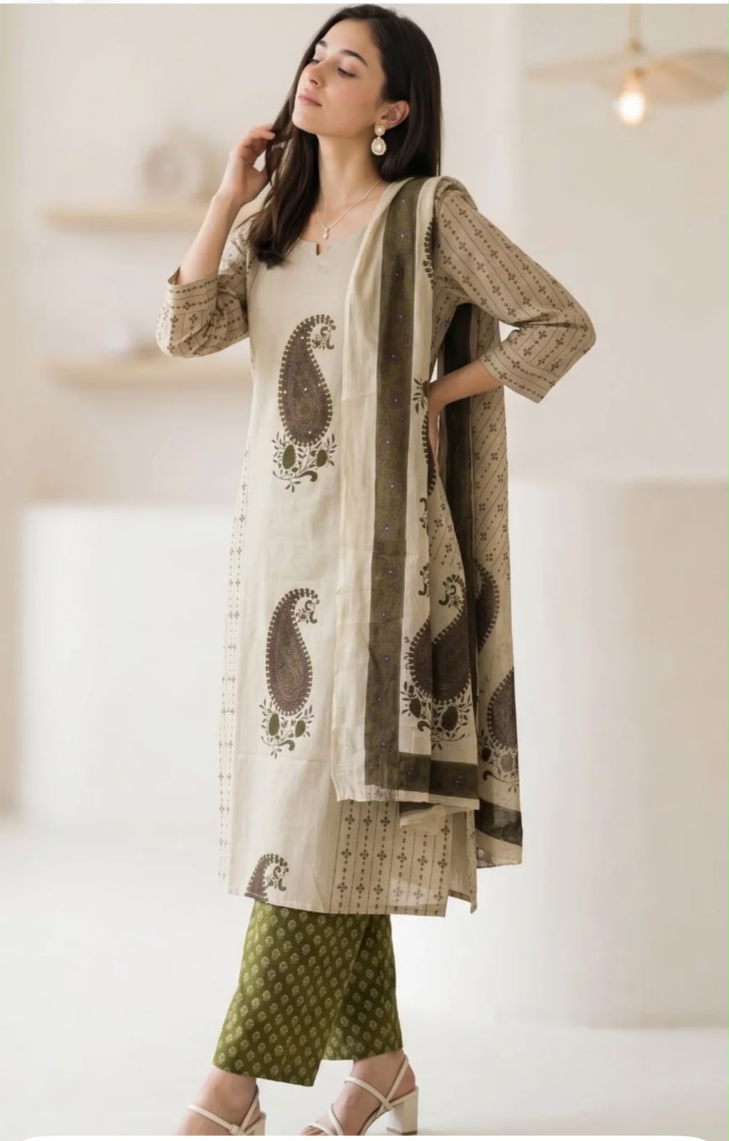 Pure cotton 3-piece suit