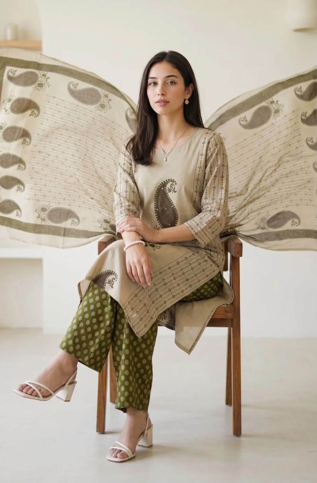 Pure cotton 3-piece suit