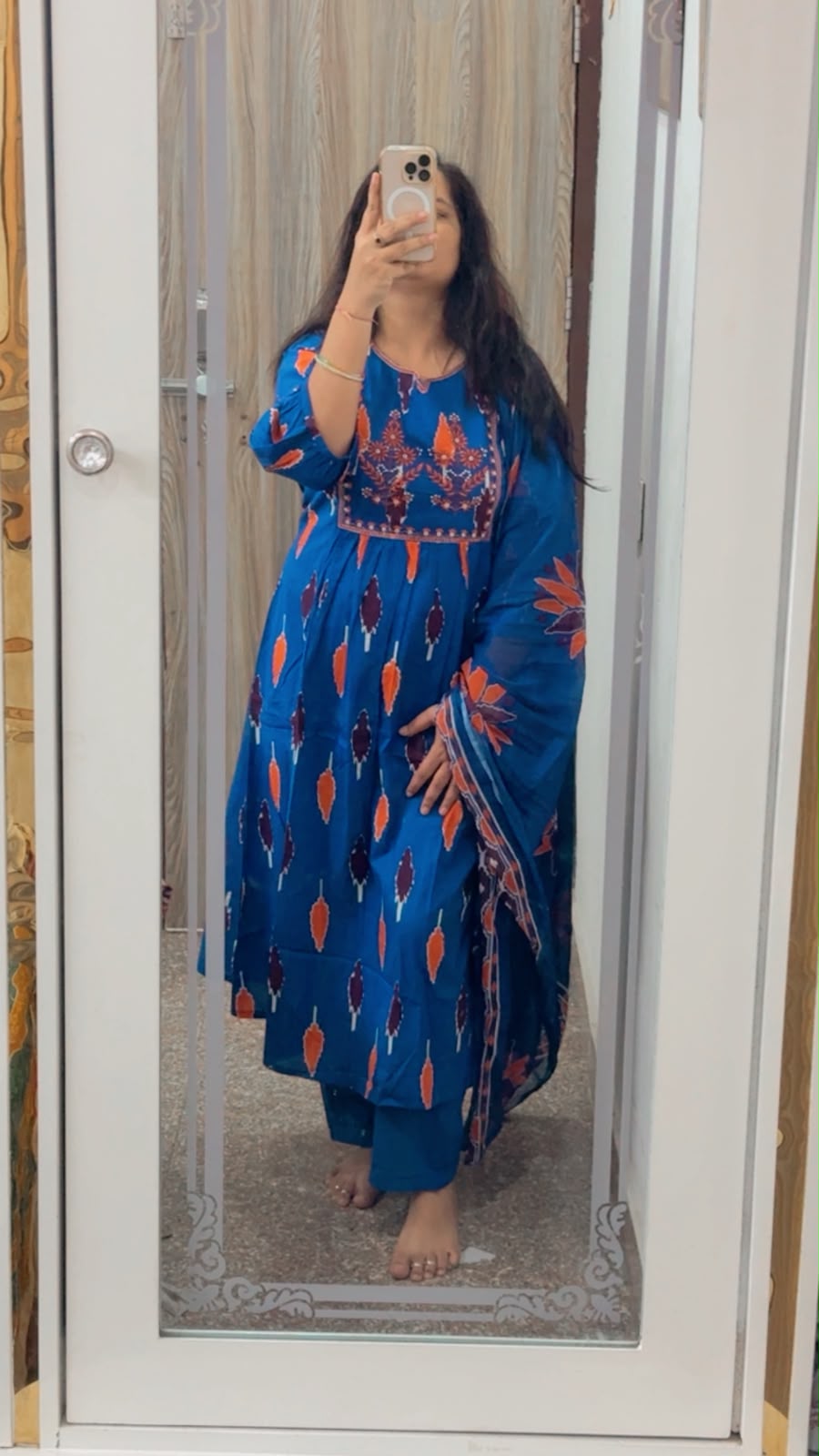 Ambrodied Anarkali set