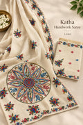 katha handwork saree